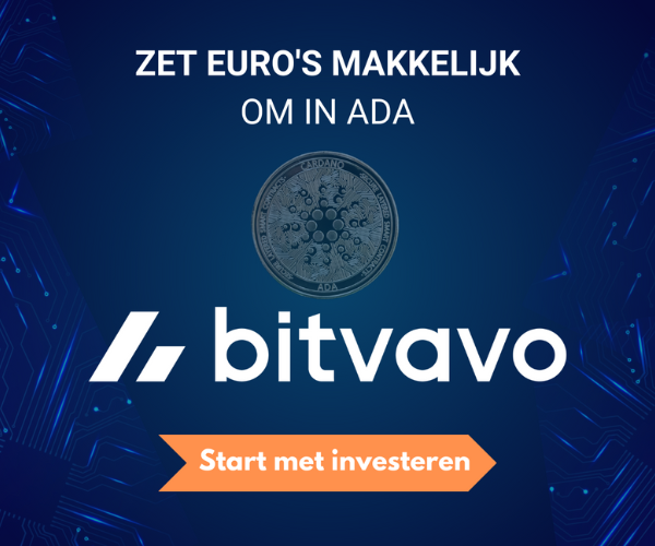 Bitvavo banner Euro omzetten in ADA
