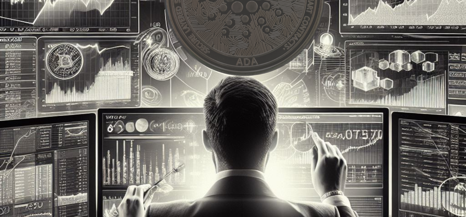 Analyst bekijkt koersen. Cardano ADA analyse