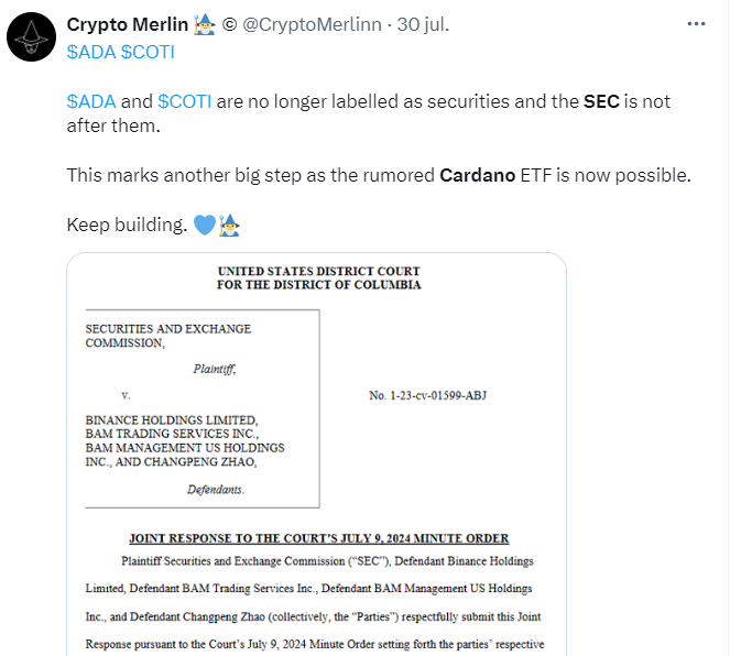 SEC Cardano