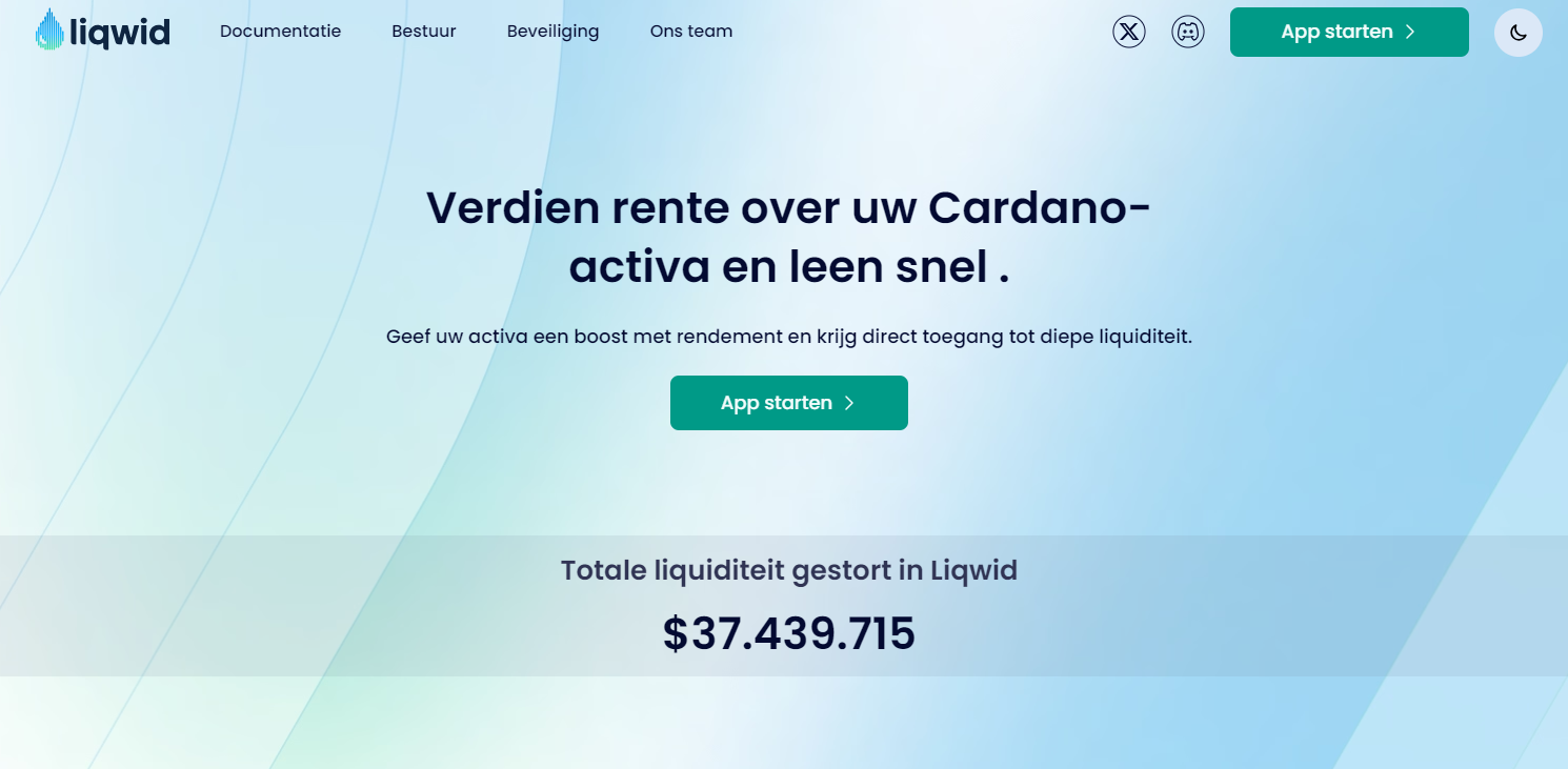 Liqwid dashboard